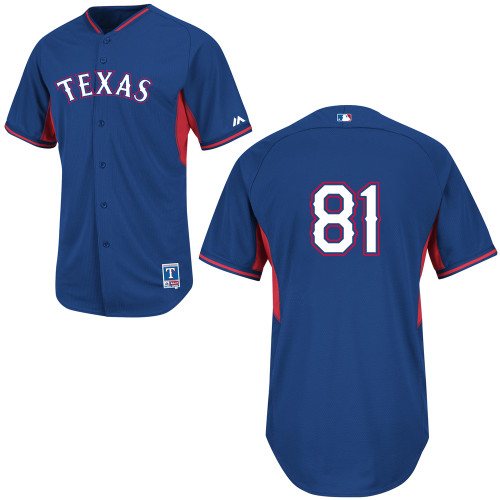 Luke Jackson #81 MLB Jersey-Texas Rangers Men's Authentic 2014 Cool Base BP Baseball Jersey
